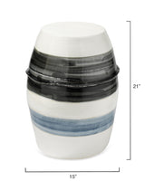 Jamie Young Horizon Striped Indoor/Outdoor Ceramic Side Table
