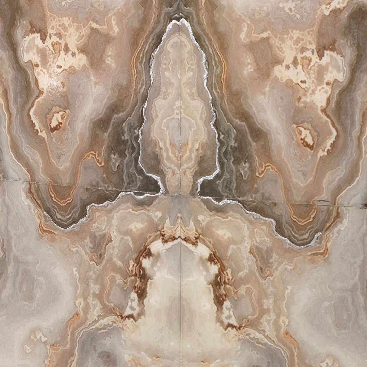 Jamie Young Ink Blot Faux Marble Side Table, Cream