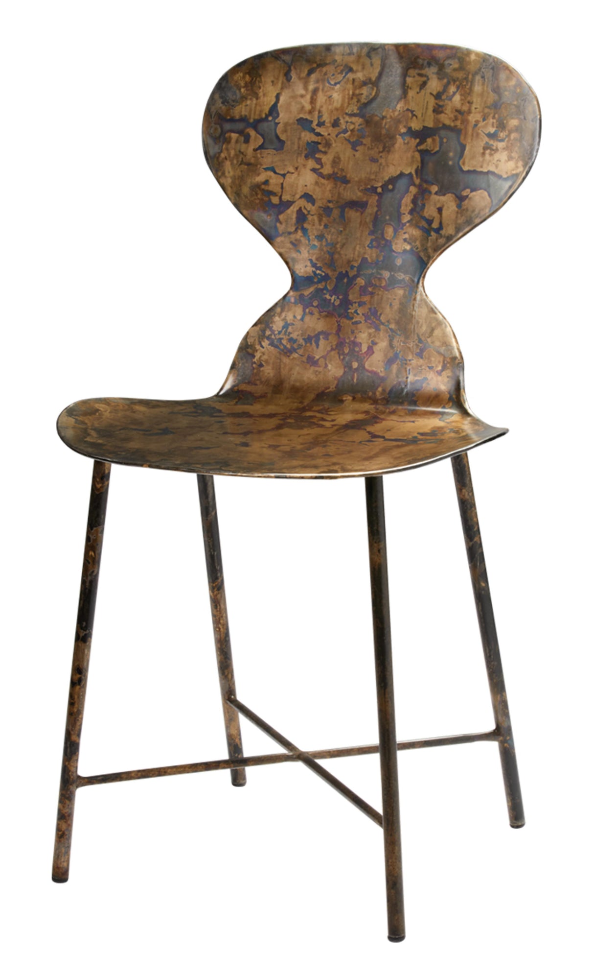 Jamie Young McCallan Metal Chair, Acid Wash Metal