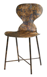 Jamie Young McCallan Metal Chair, Acid Wash Metal