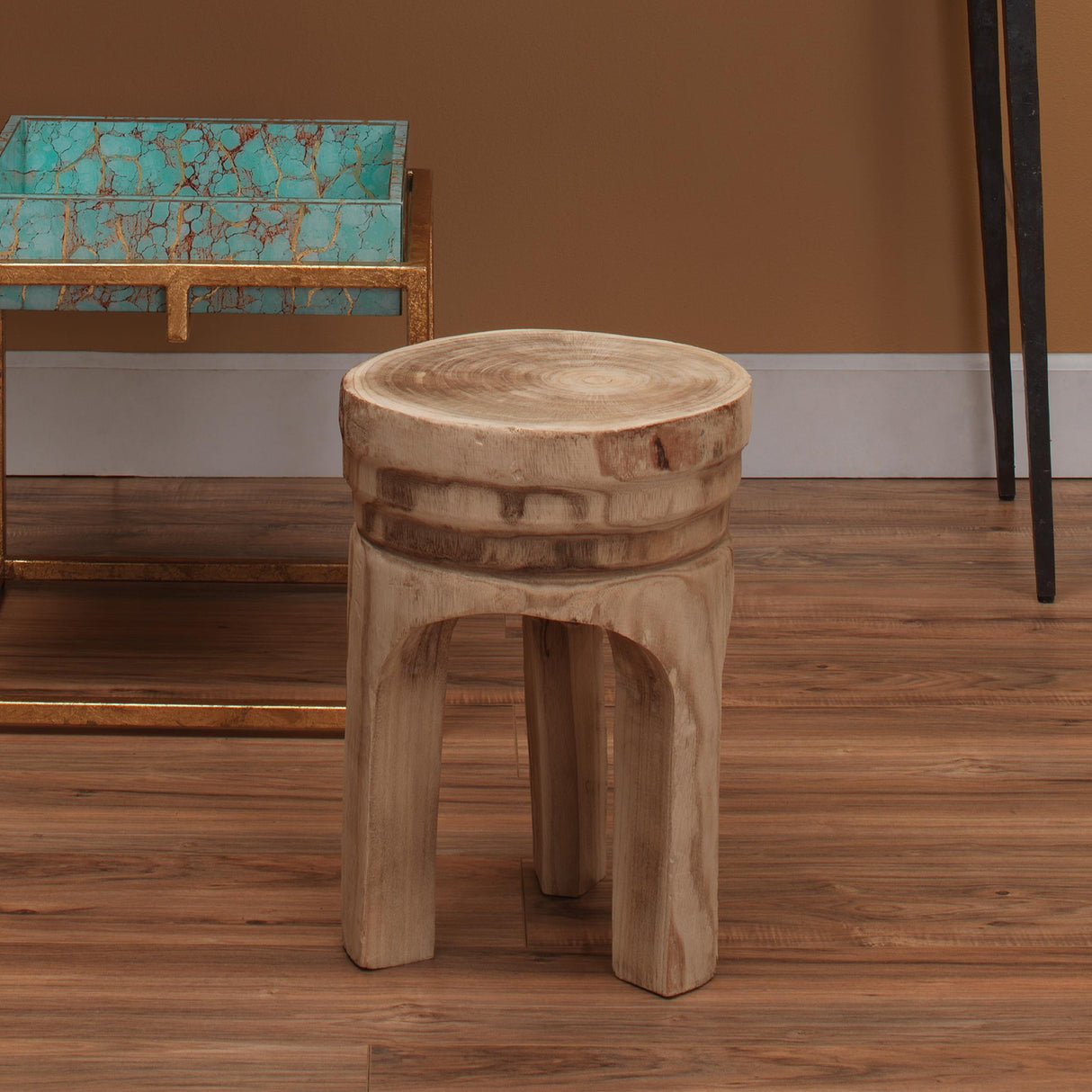 Jamie Young Mesa Natural Wood Side Table