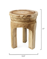 Jamie Young Mesa Natural Wood Side Table