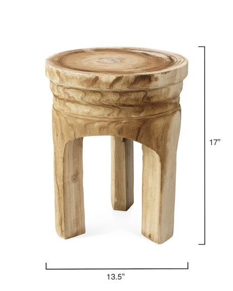 Jamie Young Mesa Natural Wood Side Table