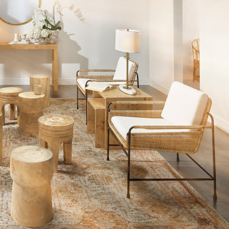 Jamie Young Mesa Natural Wood Side Table