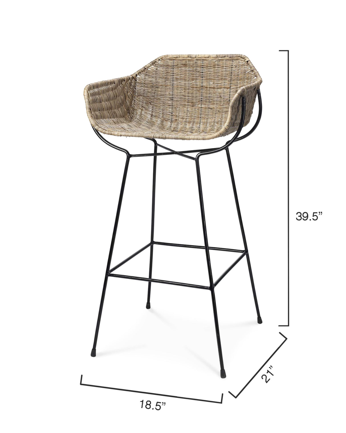 Jamie Young Nusa Rattan Bar Stool