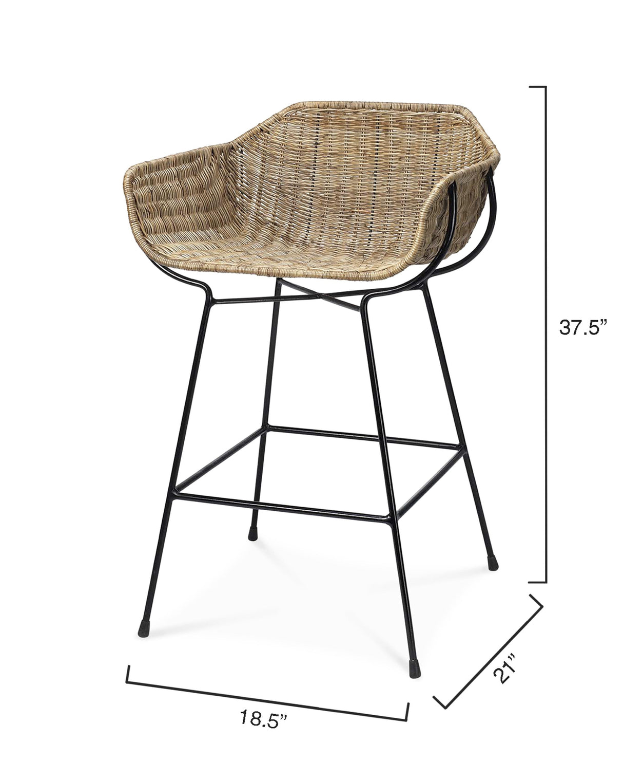 Jamie Young Nusa Rattan Counter Stool