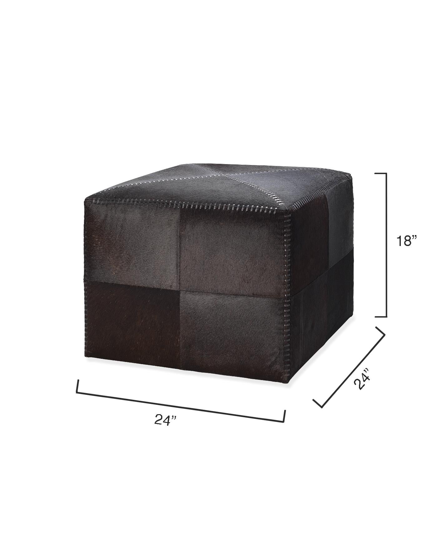 Jamie Young Hair On Hide Ottoman - Thumbnail 4