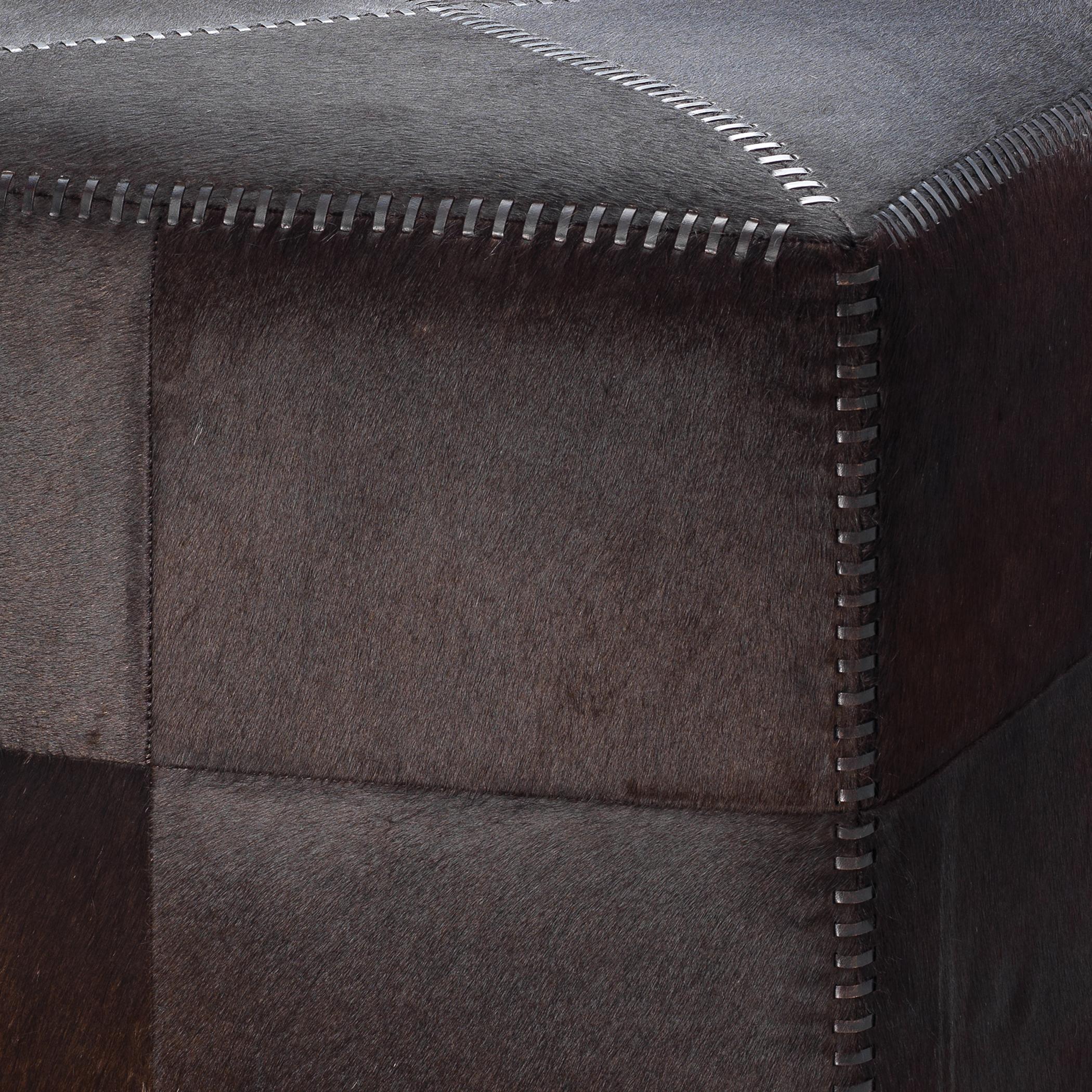 Jamie Young Hair On Hide Ottoman - Thumbnail 3