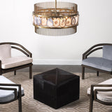 Jamie Young Espresso Hair on Hide Ottoman, Large