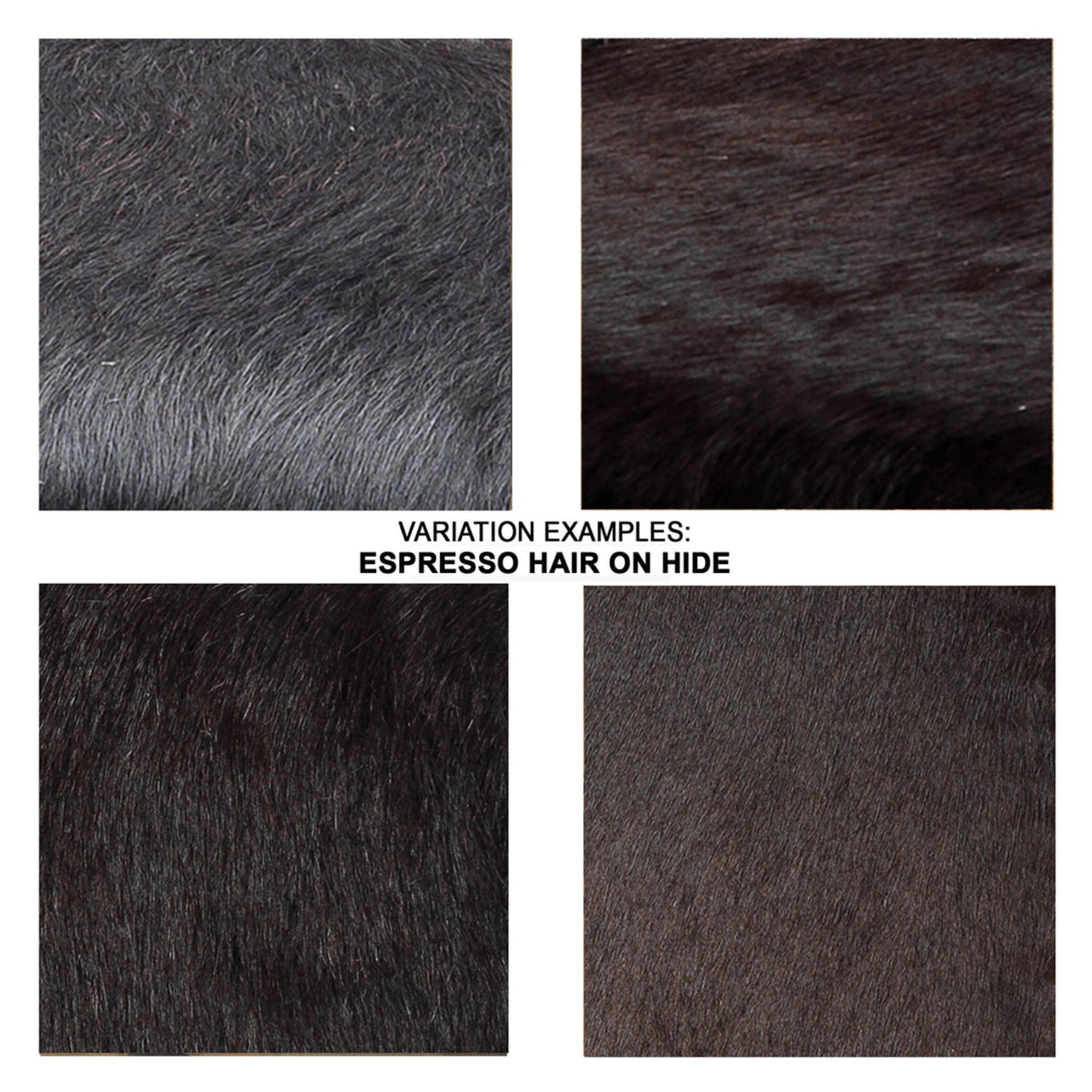 Jamie Young Espresso Hair on Hide Ottoman, Large