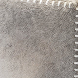 Jamie Young Grey Hair on Hide Ottoman, Large