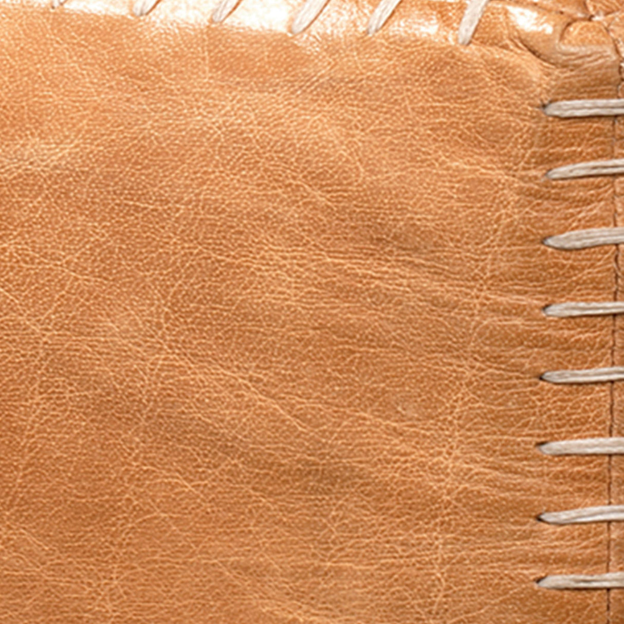 Jamie Young Buff Leather Ottoman, Large