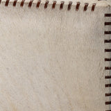 Jamie Young White Hair on Hide Ottoman, Large