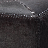 Jamie Young Espresso Hair on Hide Ottoman, Small