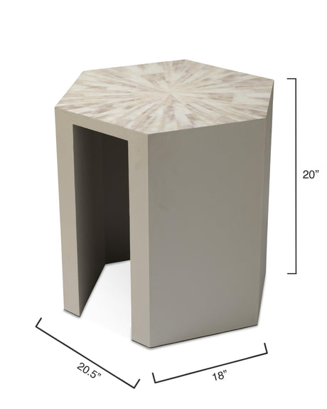Jamie Young Radiant Side Table, Cream