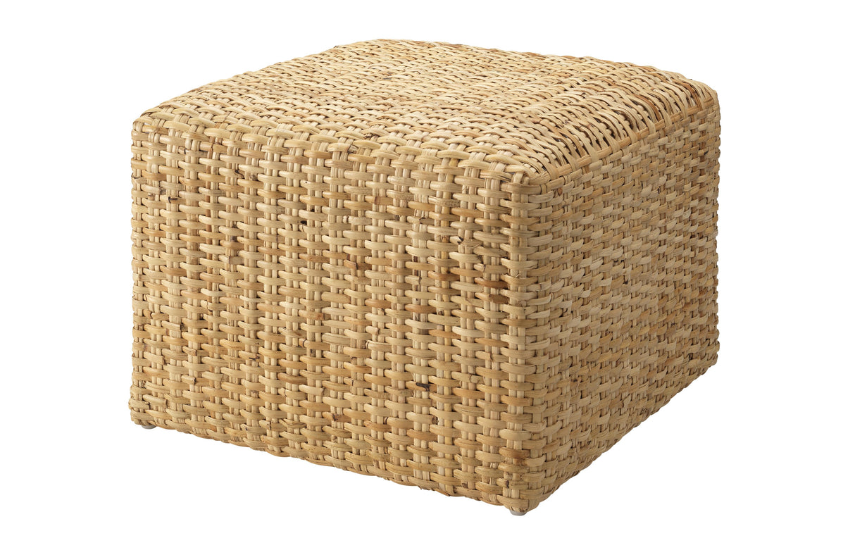 Jamie Young Hand-woven Natural Rattan Large Ottoman