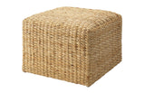 Jamie Young Hand-woven Natural Rattan Large Ottoman