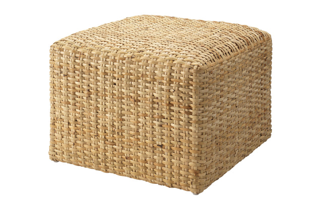 Jamie Young Hand-woven Natural Rattan Large Ottoman