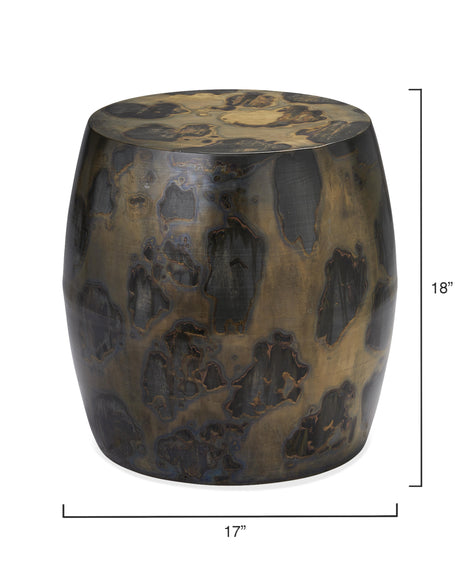 Jamie Young Realm Side Table, Acid Wash Metal