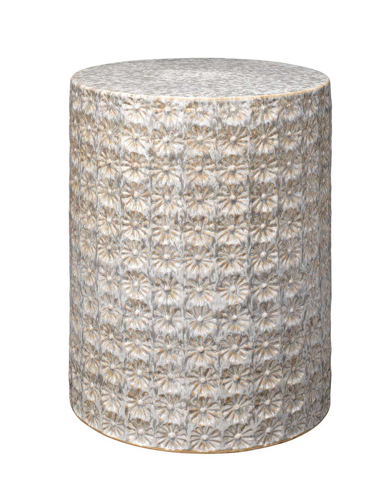 Jamie Young Wildflower Indoor/Outdoor Ceramic Side Table, Cream