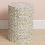 Jamie Young Wildflower Indoor/Outdoor Ceramic Side Table, Cream