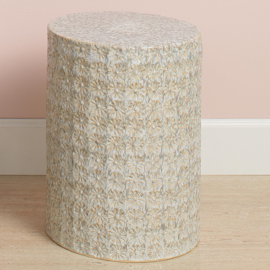 Jamie Young Wildflower Side Table Cream Furniture