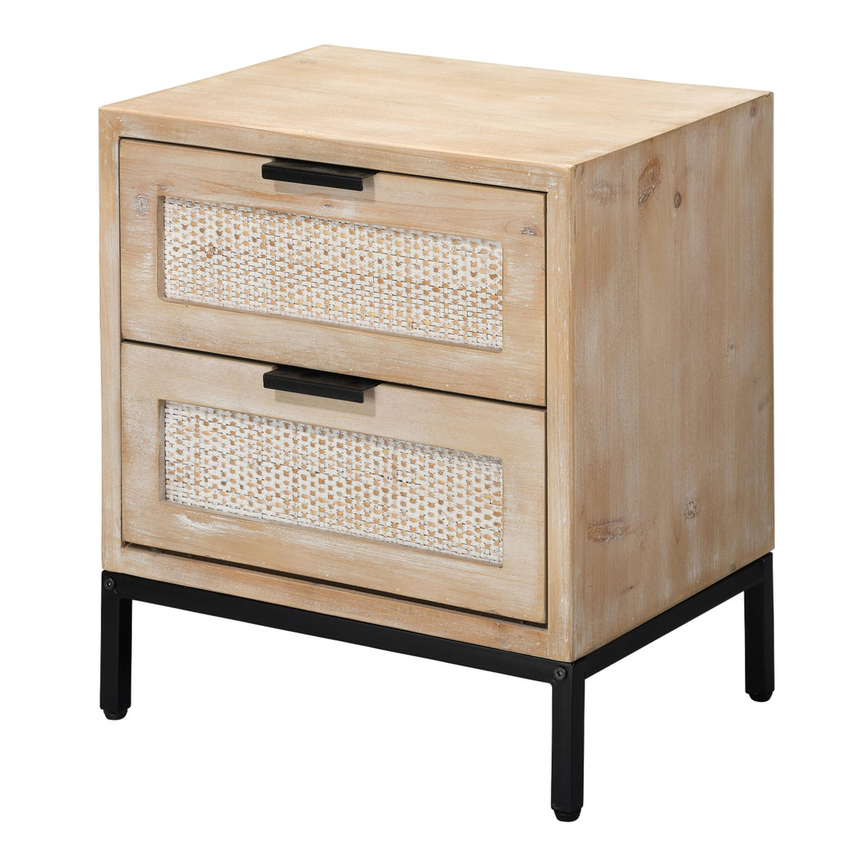 Jamie Young Reed 2 Drawer Side Table