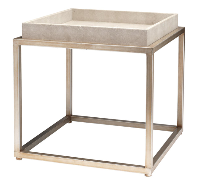 Jamie Young Jax Faux Shagreen Square Side Table