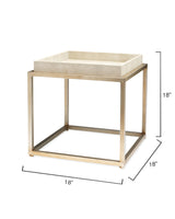 Jamie Young Jax Faux Shagreen Square Side Table