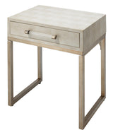 Jamie Young Kain Faux Shagreen Side Table, Cream