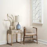 Jamie Young Kain Faux Shagreen Side Table, Cream