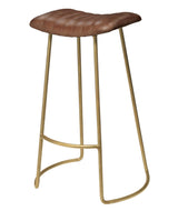 Jamie Young Theo Leather Bar Stool, Brown