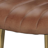 Jamie Young Theo Leather Bar Stool, Brown