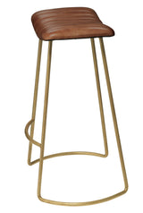 Jamie Young Theo Leather Bar Stool, Brown