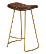 Jamie Young Theo Leather Counter Stool, Brown