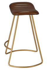 Jamie Young Theo Leather Counter Stool, Brown