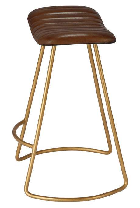 Jamie Young Theo Leather Counter Stool, Brown