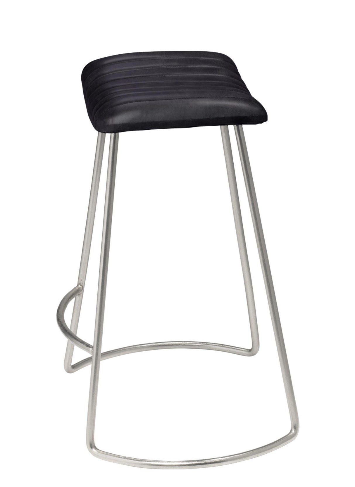 Jamie Young Theo Leather Counter Stool, Grey