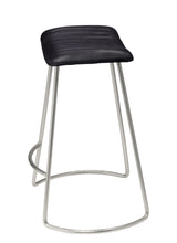 Jamie Young Theo Leather Counter Stool, Grey