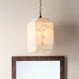 Jamie Young Borealis Alabaster Cube 1-Light Pendant