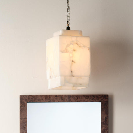 Jamie Young Borealis Alabaster Cube 1-Light Pendant