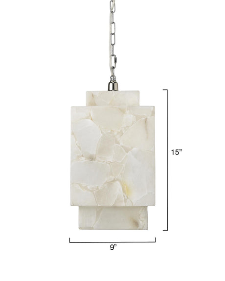 Jamie Young Borealis Alabaster Cube 1-Light Pendant