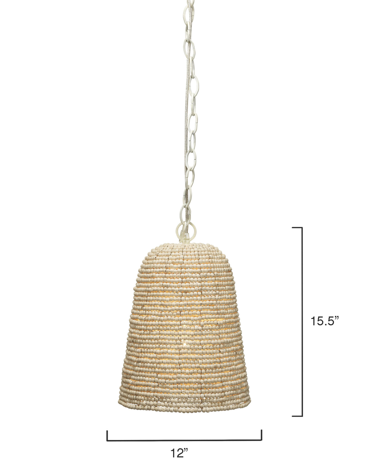 Jamie Young Canal Wood Beaded 1-Light Pendant