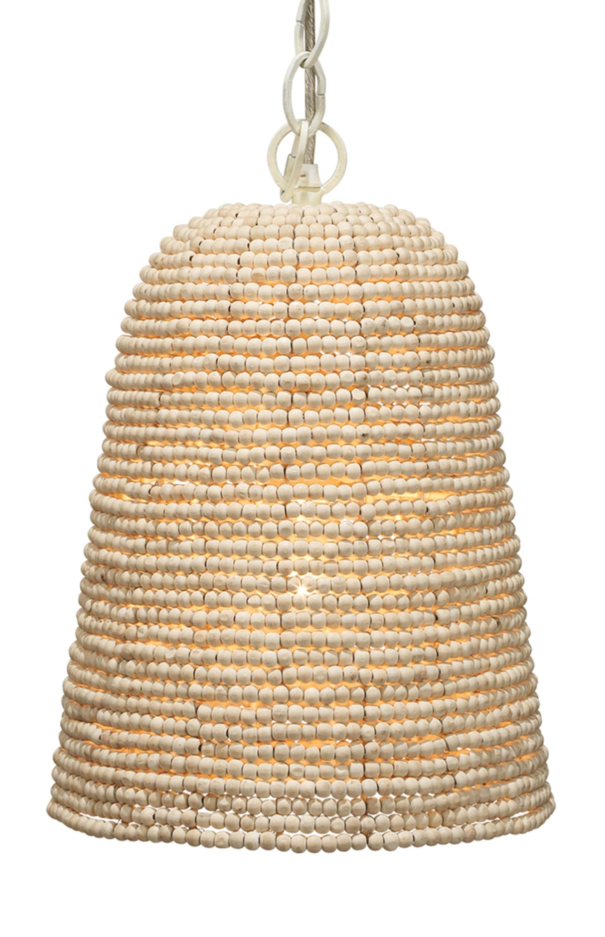 Jamie Young Canal Wood Beaded 1-Light Pendant