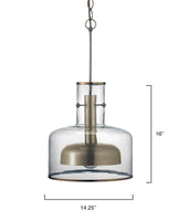 Jamie Young Clyde Glass 1-Light Metal and Glass Pendant