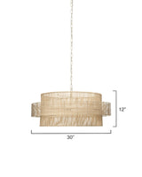 Jamie Young Concentric Rattan 2-Light Pendant