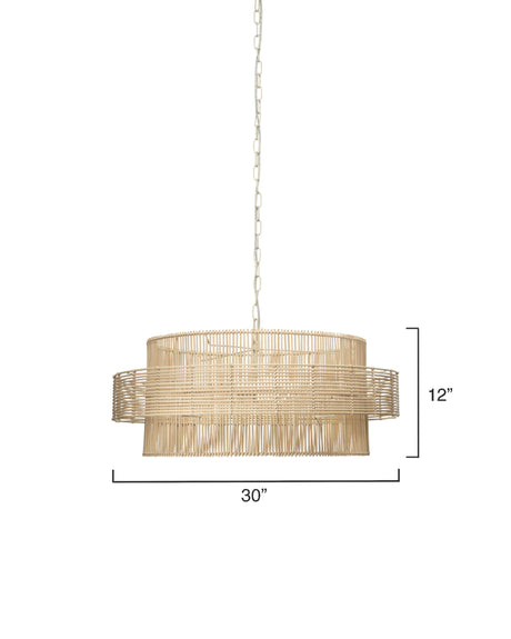 Jamie Young Concentric Rattan 2-Light Pendant