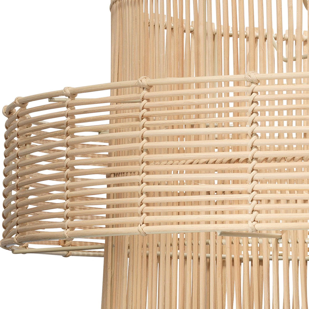 Jamie Young Concentric Rattan 2-Light Pendant