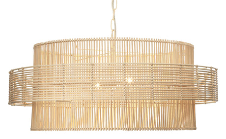 Jamie Young Concentric Rattan 2-Light Pendant