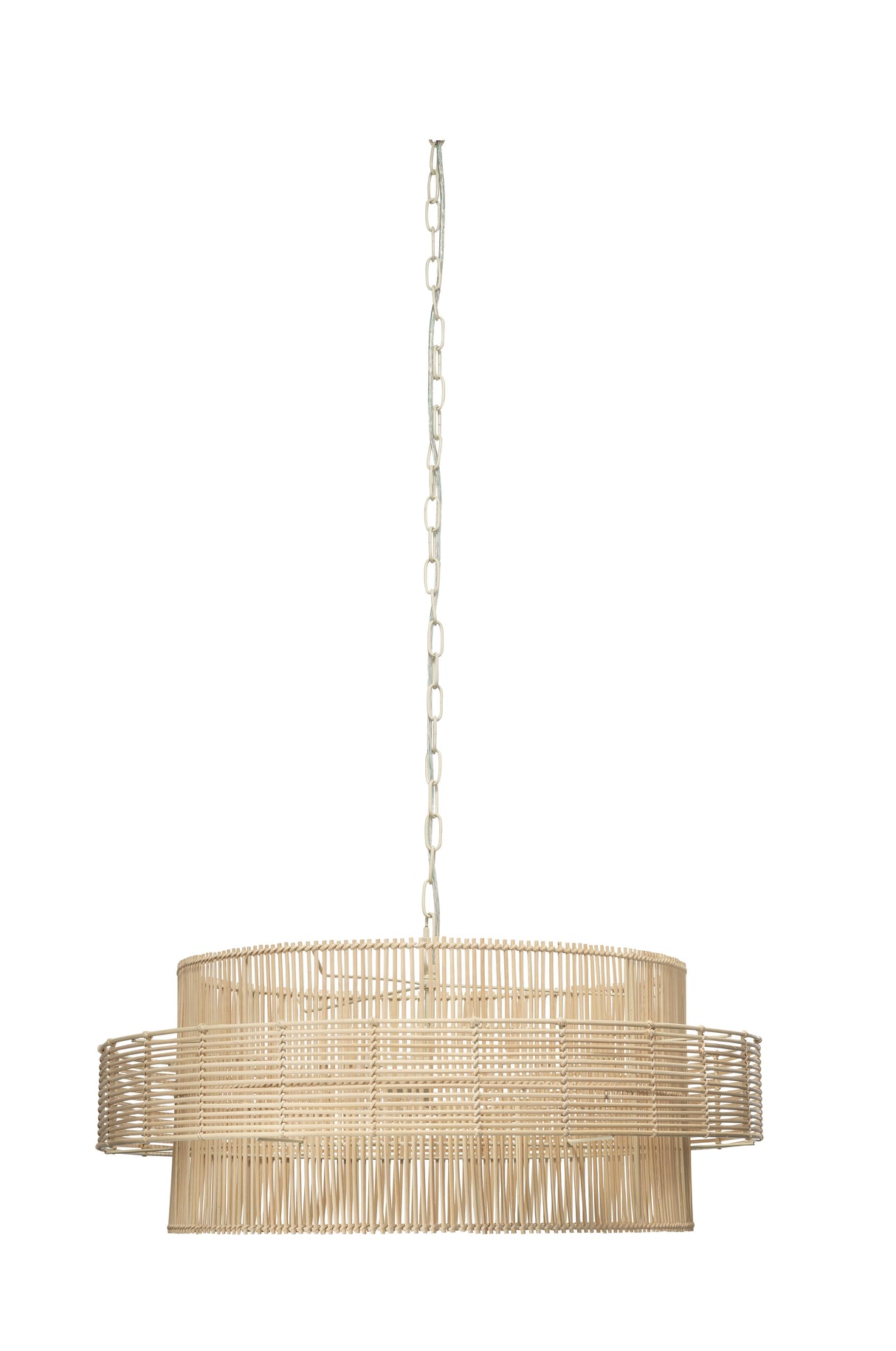 Jamie Young Concentric Rattan 2-Light Pendant